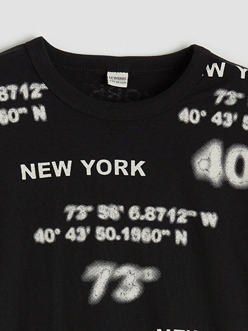 Erkek ?ocuk New York Bask?l? Ti??rt