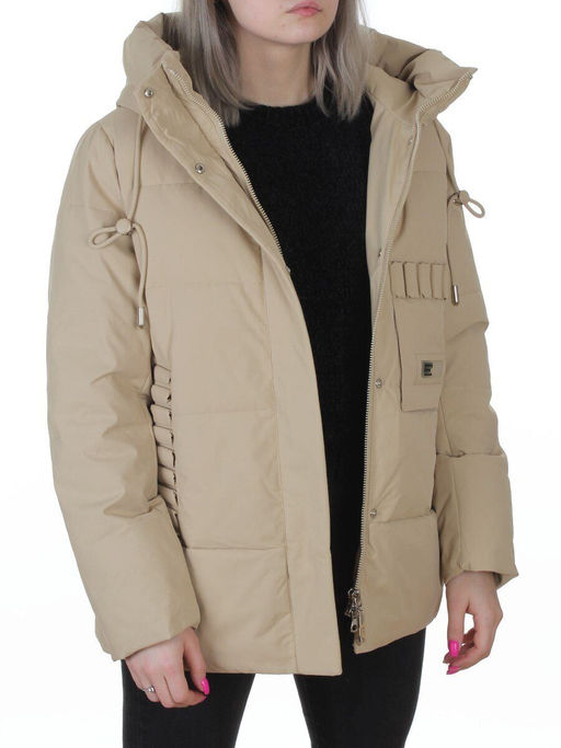 YR-6616 BEIGE Куртка зимняя женская (150 гр. холлофайбер)