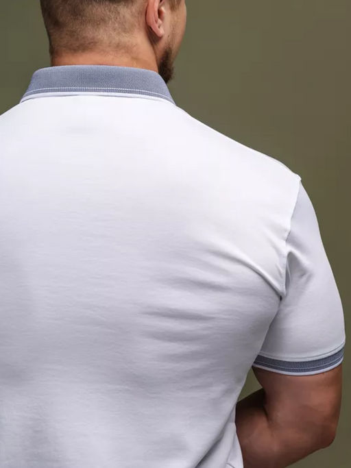 FIBAK Футболка поло мужская   Белый  M-8003 - Relay фото 3