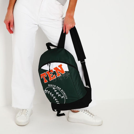 Рюкзак школьный текстильный Tennis, 46×30×10 см, вертикальный карман, зелёный