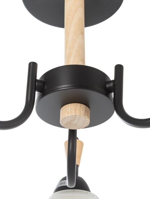 Люстра XA1627B/3, 3×60 Вт, E27, чёрная