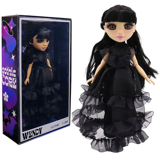 Модная кукла коллекция Glam Core, Венди Gothic Core, в черном платье, 27см,