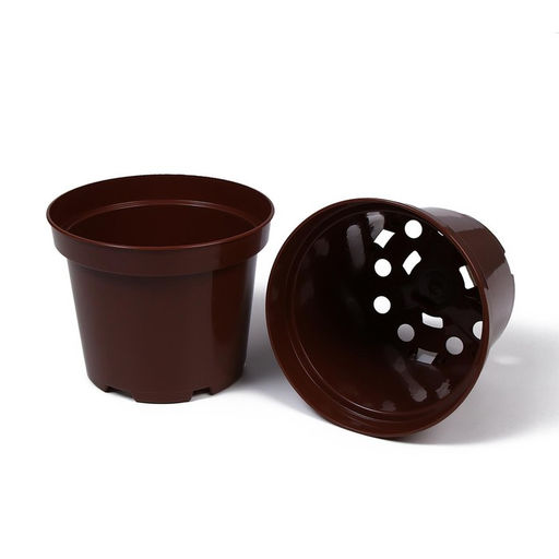 Цена за 4 шт. Горшок для рассады, 3 л, d=19 см, h=15 см, коричневый, Greengo