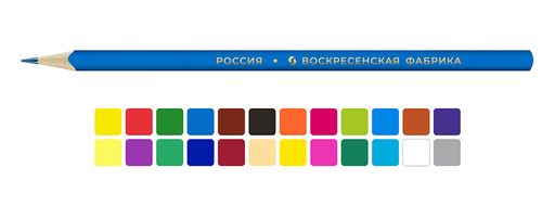 ВКФ Гигантозавр Набор цветных карандашей GGZ-CP-6024 заточенный 4 х 24 цв