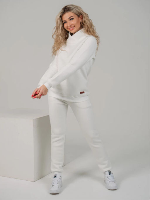 Костюм Токио молочный (брюки) (футер) - Каприз фото 9