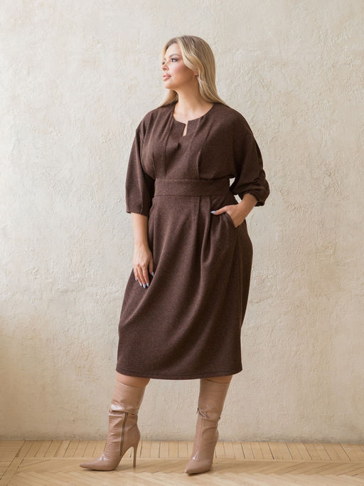 Платье 1360 коричневый - Novita фото 5