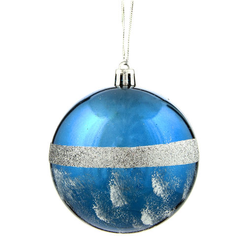 Набор из 12шт, Украшение новогоднее Шар "Синее вдохновение", D 8 см, L35 W27 H9 см
