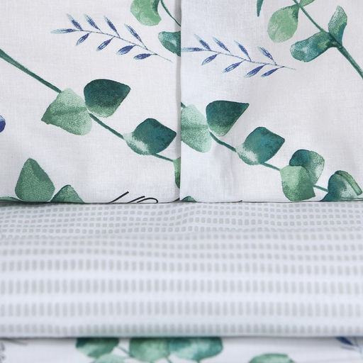 Постельное бельё Этель дуэт Листья эвкалипта 143*215 см 2 шт,240*220 см,70*70 см 2 шт  фото 2