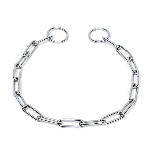 Ошейник - удавка металлический, сварная цепь, 50 см, толщина проволоки 3 мм - Пижон фото 2