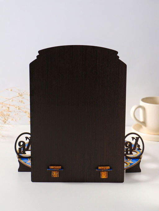 Подставка для кулича и 9 яиц Храм, синяя. под кулич: 15.5 см, 25.5?22?25 см