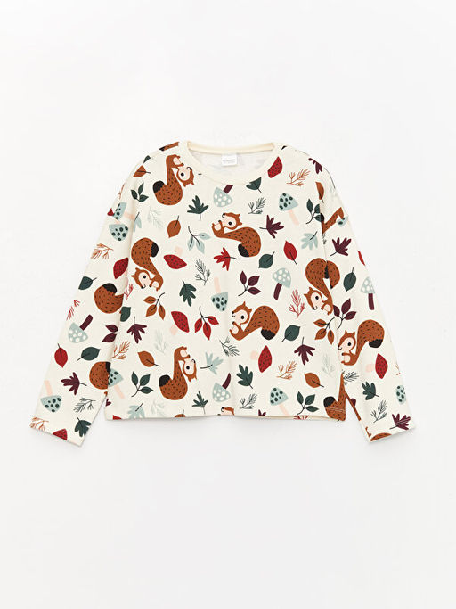 Bisiklet Yaka Bask?l? Uzun Kollu K?z ?ocuk Pijama Tak?m? - Waikiki фото 2