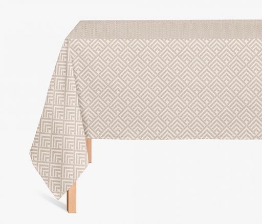 Скатерть из рогожки Ромбы бежевые 120х150 - Амавес-текстиль фото 2