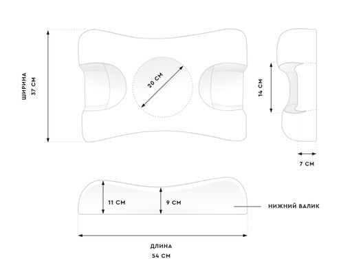 Подушка ортопедическая Beauty Sleep Classic в наволочке из тенселя  фото 8