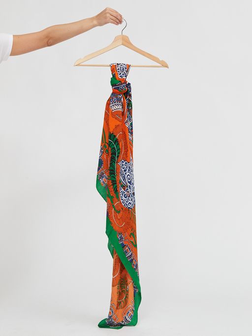 Большой, яркий платок из тонкой шерсти - Tantino фото 4