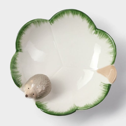 Блюдо керамическое сервировочное «Ёжик», 13.3×13×5.5 см