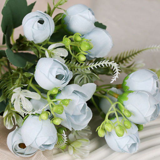 Цветок искусственный Букет роз 31 см / BR-31 /уп 1200/ (Бежевый) - Галеонтрейд фото 4