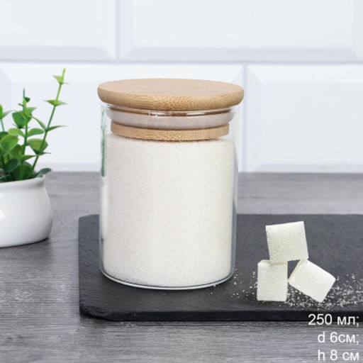 Сахарница бамбуковая крышка d-60/82 мм 250 мл АКЦИЯ / GT-35-11 /уп 200/ - Галеонтрейд фото 2