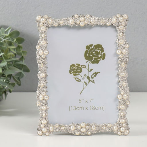 Фоторамка для фото 10×15 см «Бабочки и стрекозы», металл, стразы