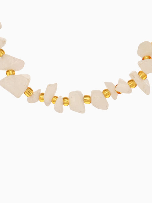 Браслет, длина 16 см, белый, золотой