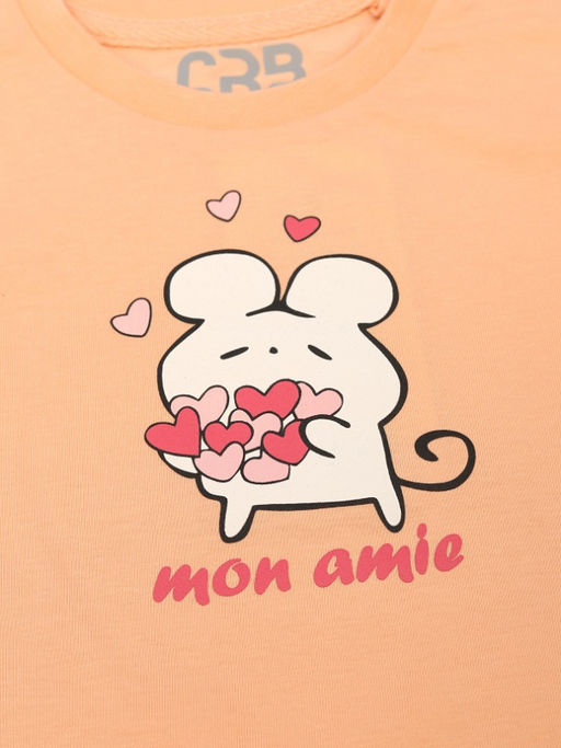 CRB wear / CSBG 64031-47-434 Футболка для девочки,персиковый/Ex.Cherubino  фото 2