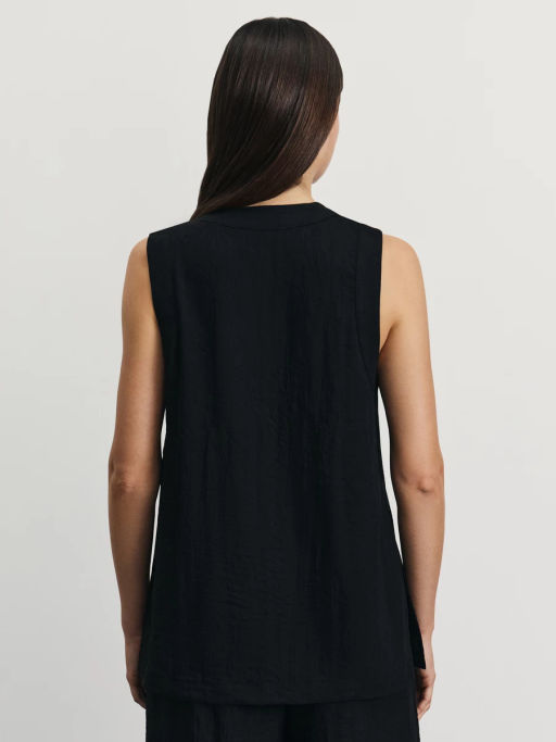 Удлиненный жилет из жатой ткани / Zarina  фото 5