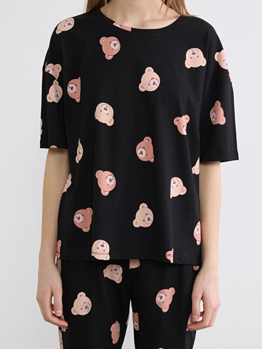 Ay? Teddy Bask?l? Kad?n Pijama Tak?m