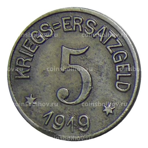 5 пфеннигов 1919 года Германия  Нотгельд Крефельд