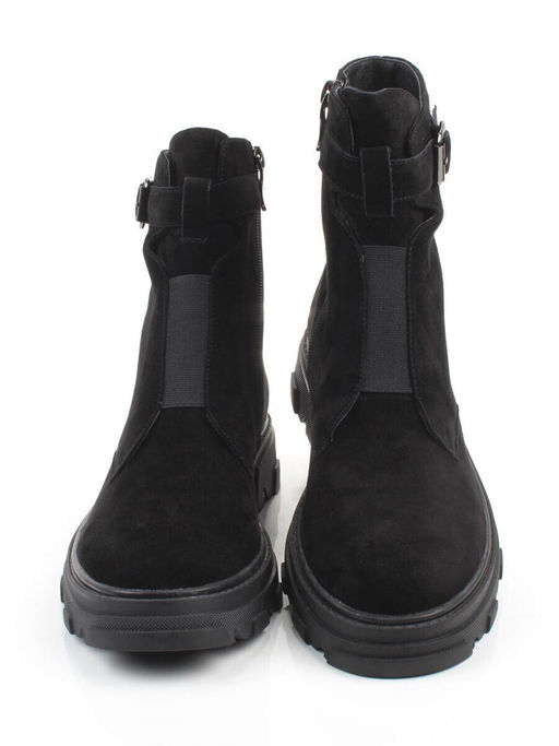01-E2014B-497B BLACK Ботинки демисезонные женские (натуральная замша)