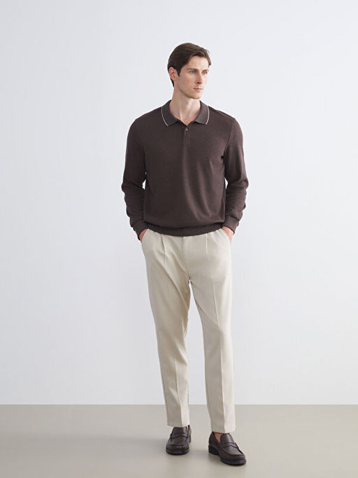 Polo Yaka Erkek Sweatshirt