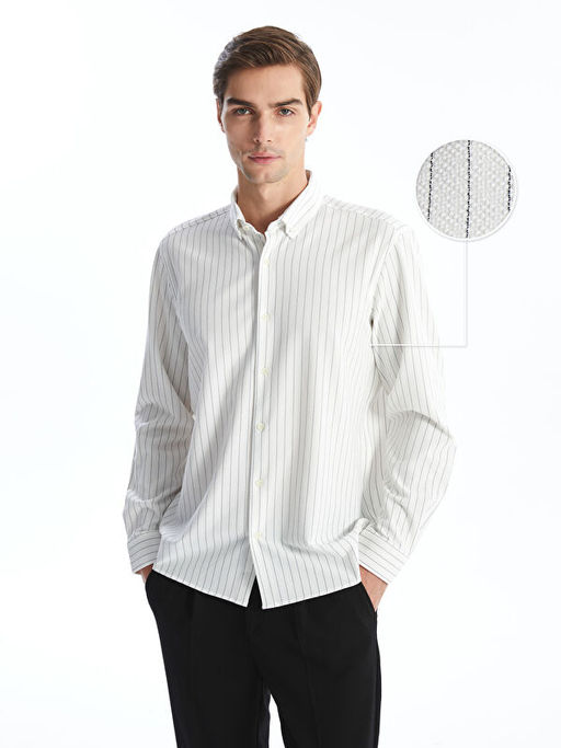 Slim Fit Uzun Kollu Arm?rl? Erkek G?mlek - Waikiki фото 4