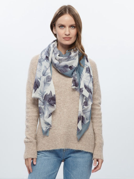 Палантин жен. шерсть+шелк 70х180 WA43-50690-11 - Eleganzza фото 4