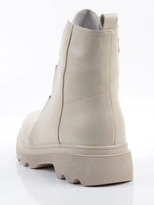04-M2-706 BEIGE Ботинки зимние женские (натуральная кожа, натуральный мех)