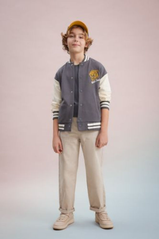 Erkek Cocuk Loose Fit Standart Paca Gabardin Pantolon