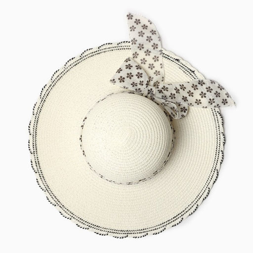 Шляпа женская MINAKU, цв. молочный, р-р 58  фото 5