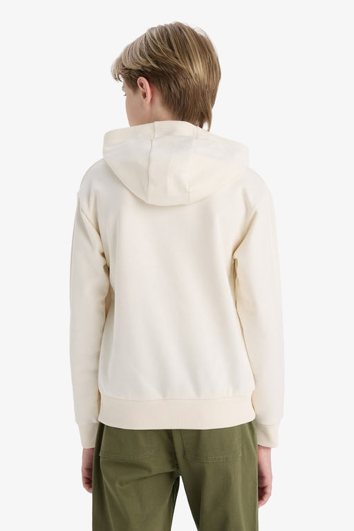Kap__onlu Bask_l_ Sweatshirt Erkek _ocuk - Defacto фото 5