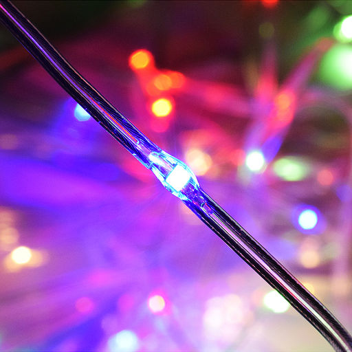 Электрогирлянда со звездами, цветная