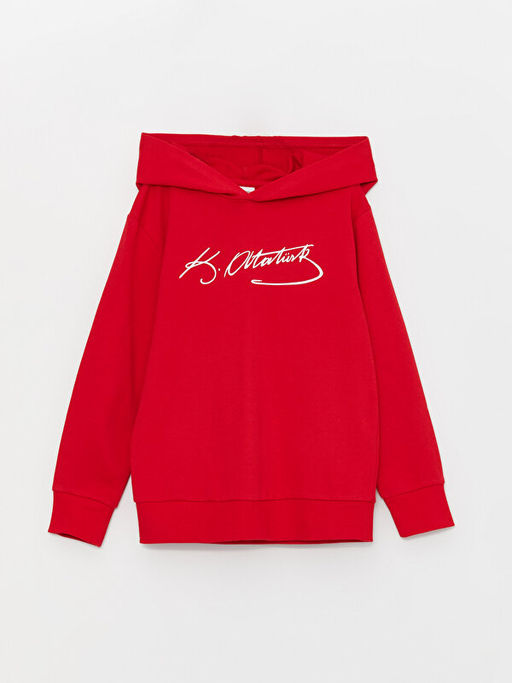 Atat?rk ?mza Bask?l? Erkek ?ocuk Sweatshirt