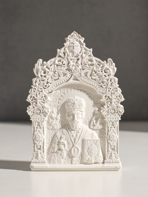 Икона Николай Чудотворец, с подвесом, 12?8?2 см, гипс