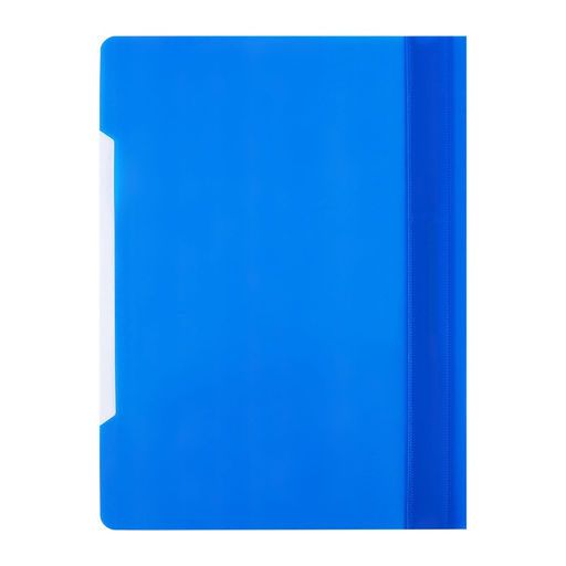 Цена за 10 шт. Папка-скоросшиватель Calligrata, А4, 180 мкм, карман для визитки, прозрачный верх, синяя