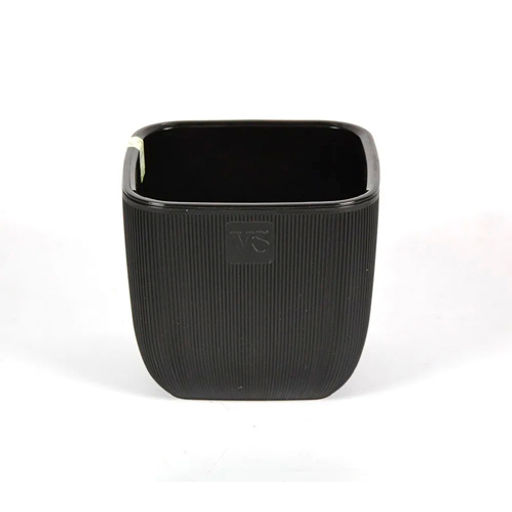 Горшок цветочный VipSet Фабио 4,7л черный с дренажной системой (AMF-4,7-11) (80) /КРАССУЛА/