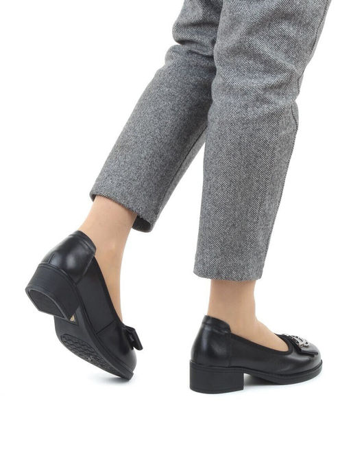 06-DYL74-D1 BLACK Туфли женские (натуральная кожа)