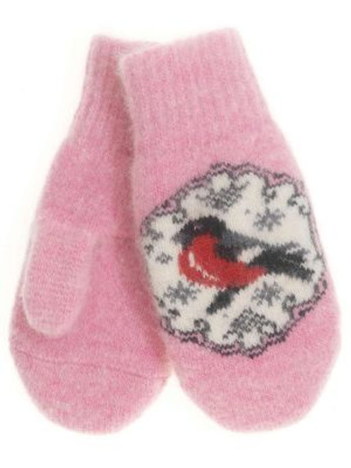 Варежки детские круговые Снегирь в круглом окошке 0705-1 - Рассказовские варежки фото 6