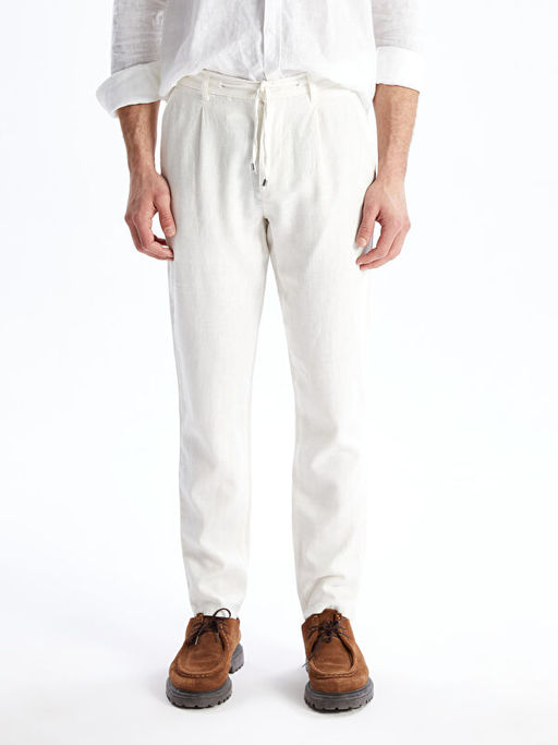 Брюки мужские Slim Fit из льна