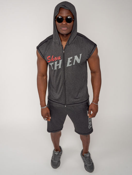 Спортивный костюм летний мужской темно-серого цвета 2264TC - FUYOUKAI фото 13