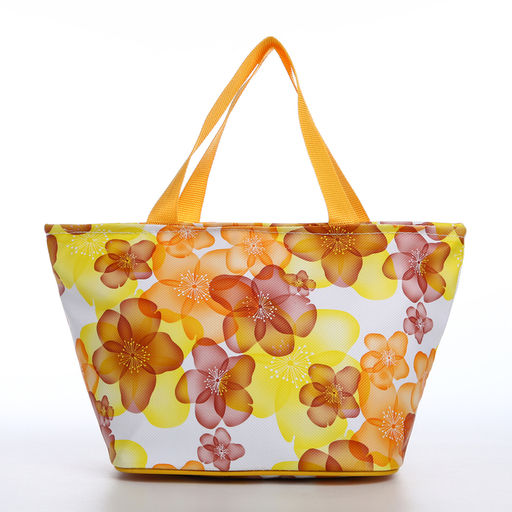 Косметичка-сумка на молнии, большая, с принтом Яблоня, жёлтая - Simaland фото 2