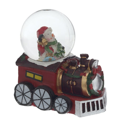 Фигурка декор в стекл шаре"Дед Мороз/Снеговик" (подсвет, LR44x2), D 5 см, L7,5 W5 H8 см, 3в.