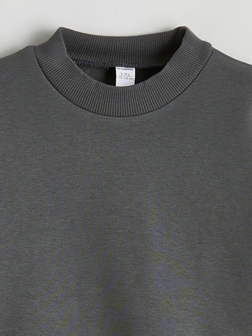 Bisiklet Yaka Erkek ?ocuk Kal?n Sweatshirt