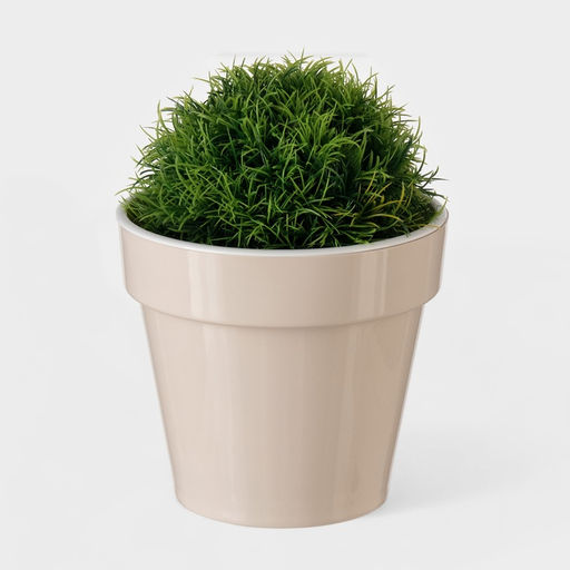 Цена за 2 шт. Кашпо для цветов со вставкой «Порто», 1 л, цвет жемчужный