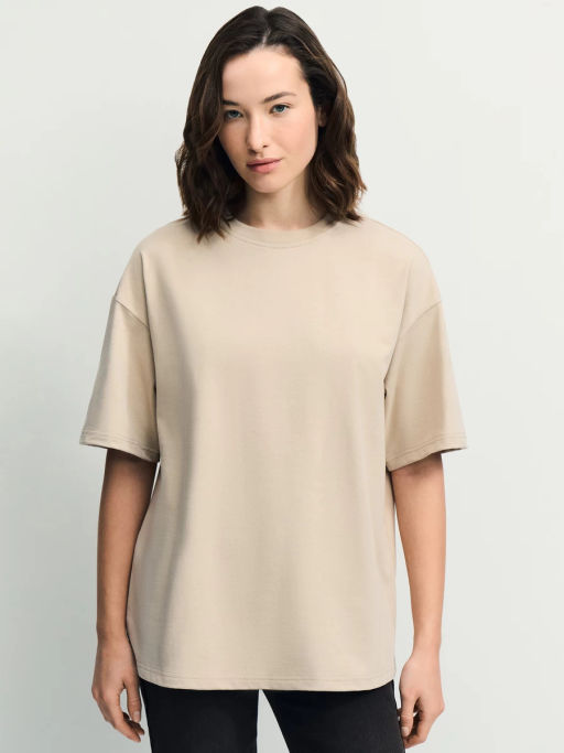 Базовая футболка оверсайз из хлопка / Zarina