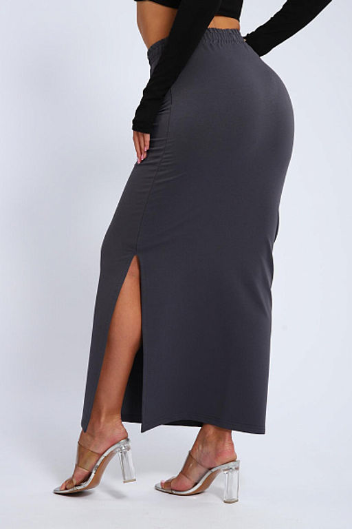 Юбка, футер (01056, черный макси) - Плиона фото 57